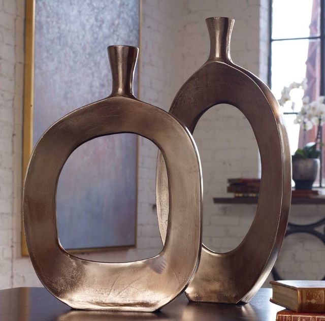Uttermost® Kyler 2-Piece Bronze Vase Set-1