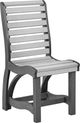 C R Plastics St. Tropez Slate and Light Grey Dining Side Chair-0