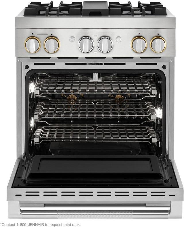 JennAir® RISE™ 30" Stainless Steel Pro Style Dual Fuel Range-1