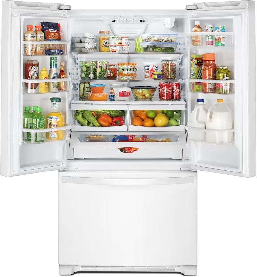 Whirlpool 33 in. 22.1 Cu. Ft. White Freestanding French Door Refrigerator - Thumbnail 3