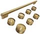 KitchenAid® 36" Brass Grip Commercial-Style Dual Fuel Range Handle and Knob Kit-0
