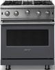 Viking® 5 Series 30" Cast Black Pro Style Natural Gas Range-0