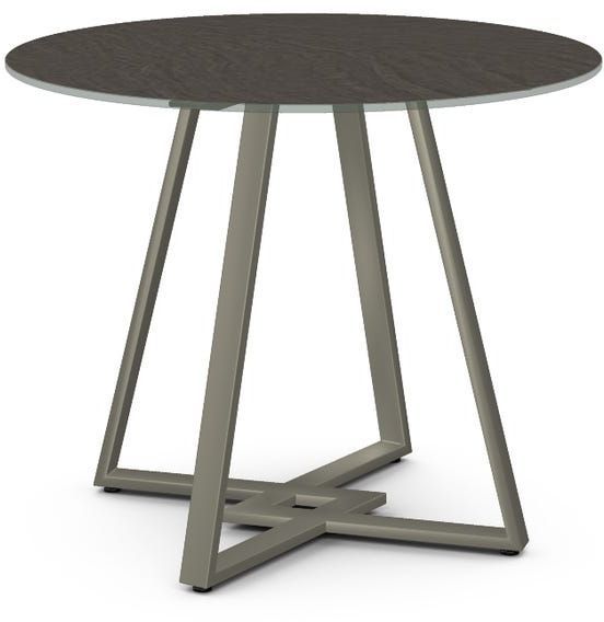 Amisco Customizable Dirk 36" Starstone Glass Top Round Table-0