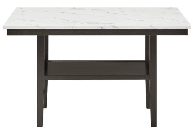 New Classic® Home Furnishings Carissa Faux Marble Top Counter Table with Espresso Base-2