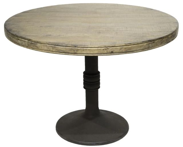 Nest Home Collections Sadie Antique Natural Dining Table with Iron Base-0