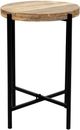 Porter International Designs Camden Natural Reversible Top End Table with Black Base -2