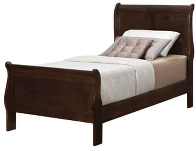 Coaster® Louis Philippe Twin Cappuccino Sleigh Panel Headboard and Footboard-0