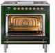 Ilve® Nostalgie II Series 36" Emerald Green Pro Style Dual Fuel Range-1