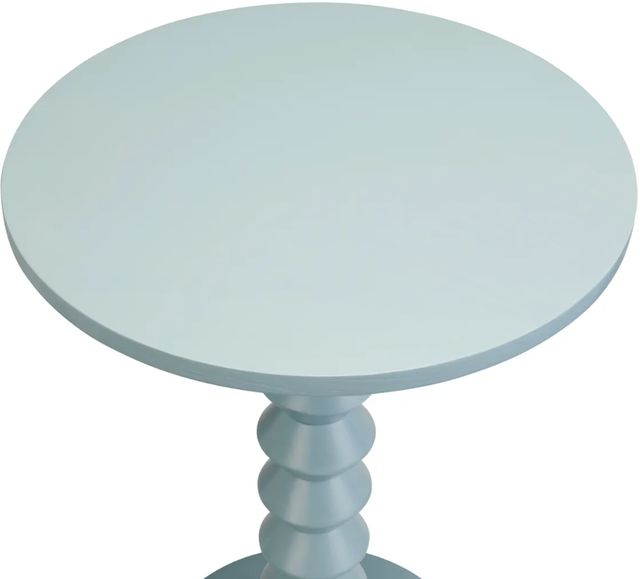 Crestview Collection Taylor Light Blue Painted Round Accent End Table-1