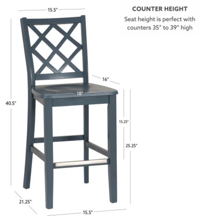 Powell® Maui Graphite Counter Stool -2
