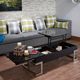 ACME Furniture Calnan Black Coffee Table with Chrome Base-1