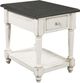 aspenhome® Hinsdale Greywood Chairside Table with Cottonwood Base-0