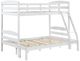 Homelegance® Lani Wire Brushed White Twin over Full Youth Bunk Bed-3