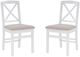 Linon Torino 2-Piece White X-Back Dining Chair-0