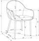 Coaster® Emma 2-Piece Black/Charcoal Upholstered Dining Arm Chair Set-4