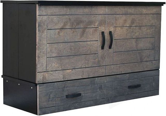 CabinetBed Inc.™ Premium Metro Black Queen Cabinet Bed-1