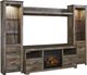 Signature Design by Ashley® Trinell 4-Piece Brown Entertainment Center with Electric Fireplace-0