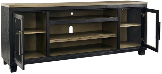 American Wholesale Furniture Taylor Black/Oak TV Console-1