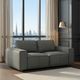 Armen Living Clayton Anthracite Gray Loveseat-1
