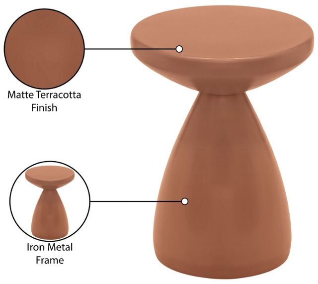 Meridian Furniture Anika Terracotta End Table-4