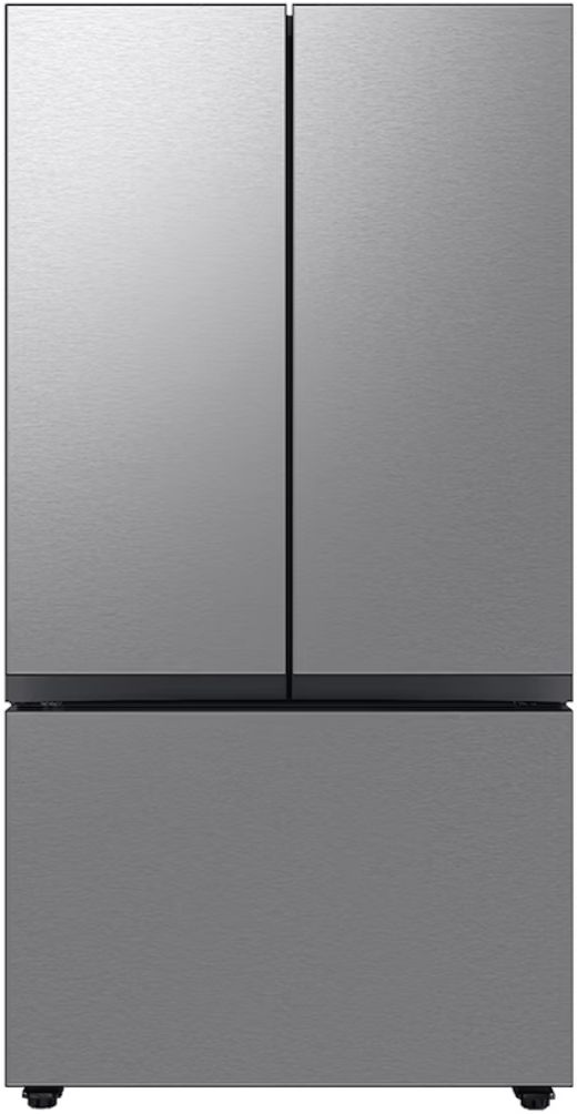 Samsung BESPOKE 30.1 Cu. Ft. Pre-Built Stainless Steel Panel French Door Refrigerator -0