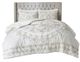 Olliix by Madison Park Violette 3 Piece Ivory and Taupe King/California King Tufted Cotton Chenille Comforter Set-0
