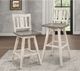 Mazin Furniture Amsonia Distressed Gray/White Gray Swivel Bar Chair-4