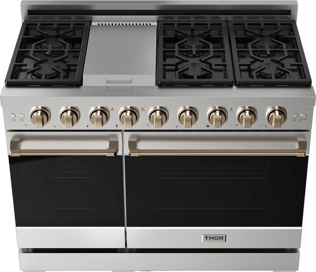 Thor Kitchen® Gordon Ramsay Series 48" Stainless Steel Pro Style Gas Range-1