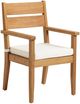 Linon Cannon 5-Piece Natural Wooden Outdoor Dinig Set with Benches-5