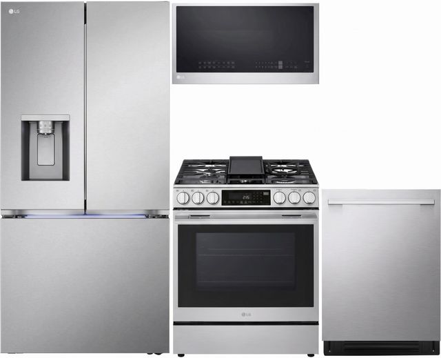 LG 4 Piece PrintProof™ Stainless Steel Gas Kitchen Package-0