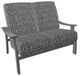 Telescope Casual St. Catherine Agra Classic/Graphite Aluminum/Fabric Outdoor MGP Cushion Loveseat with Boardwalk Rustic Arms-0
