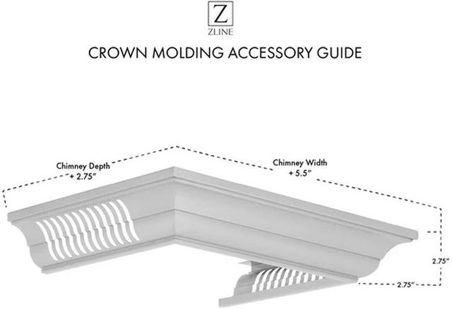 ZLINE Stainless Steel Crown Molding with Built-in Bluetooth Speakers-3