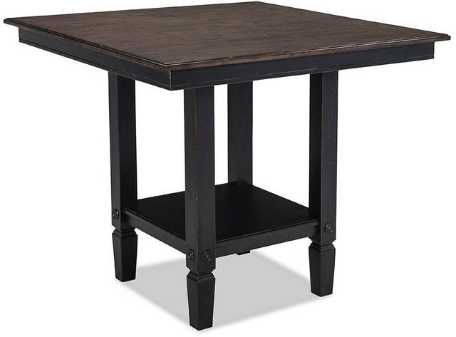 Intercon Glennwood Charcoal Square Gathering Table with Rubbed Black Base-0