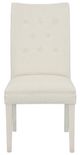 Fairfield® Customizable Entree Dining Concave Tall Back Dining Chair with Linen Legs and Buttons-1