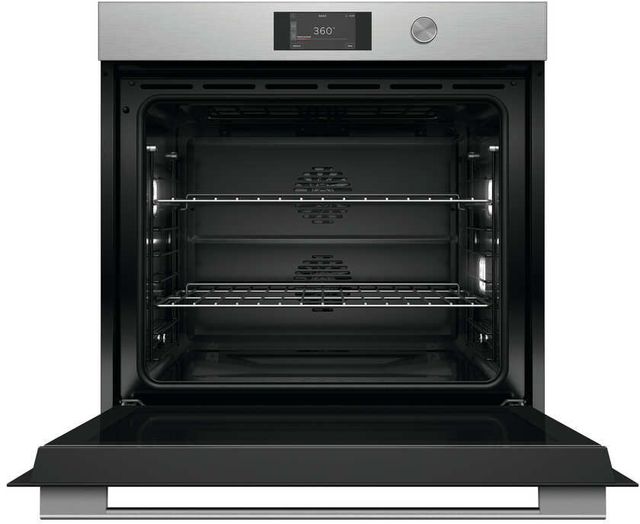 Fisher & Paykel Series 7 Contemporary 30" Brushed Silver Glass Single Electric Wall Oven with Self-Cleaning-1