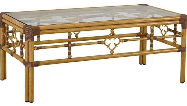 Lane Venture® Mimi by Celerie Kemble Raffia Rectangular Cocktail Table-0