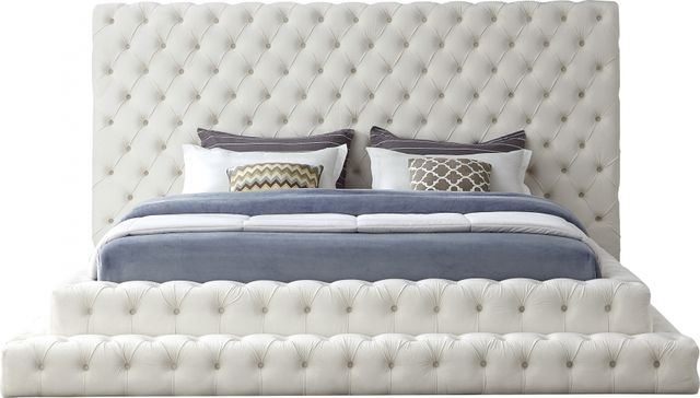 Meridian Furniture Revel Cream Queen Simple Bed-1