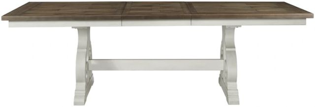 Intercon Drake French Oak Dining Table with Rustic Gray Base-2