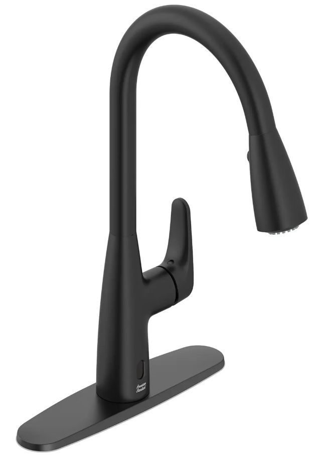 American Standard Colony® PRO Matte Black Touchless Single-Handle Pull-Down Dual Spray Kitchen Faucet-0