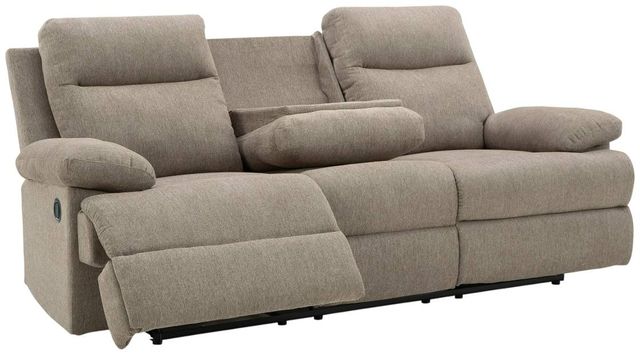 Signature Design by Ashley® Side-Swipe Mocha Manual Reclining Sofa-4