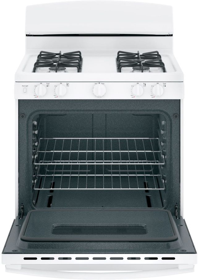 GE® 30" White Freestanding Gas Range-2