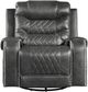 Mazin Furniture Putnam Gray Swivel Glider Reclining Chair-2