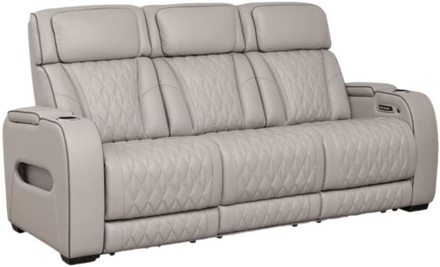 Signature Design by Ashley® Boyington Gray Power Reclining Sofa with Adjustable Headrest-0