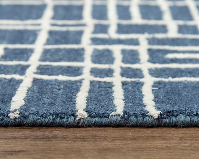 Rizzy Home Jazz Blue 5'x8' Rectangular Rug-2