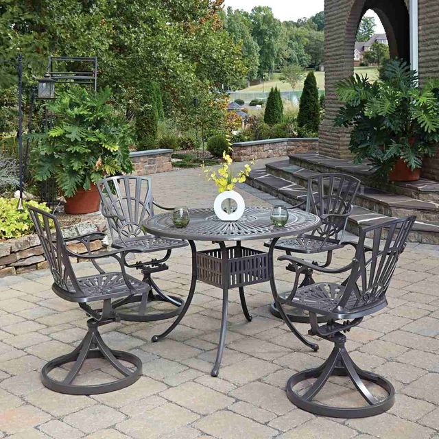 homestyles® Largo 5-Piece Taupe Dining Set with Swivel Chairs-2
