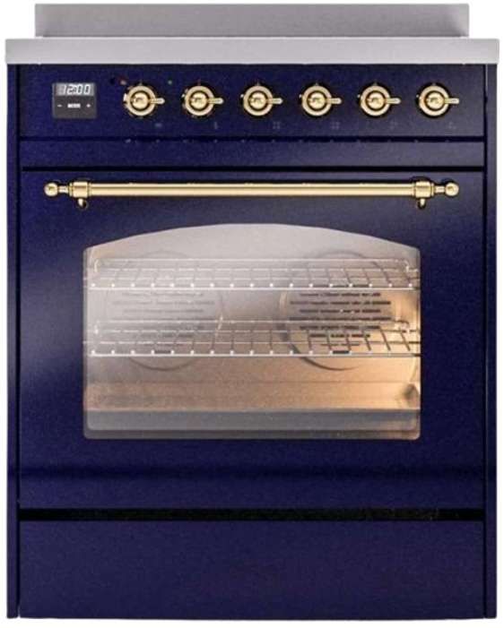 Ilve® Nostalgie II Series 30" Blue Pro Style Induction Range-1