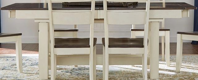 A-America® Mariposa Cocoa Bean Trestle Dining Table with Chalk Base-0