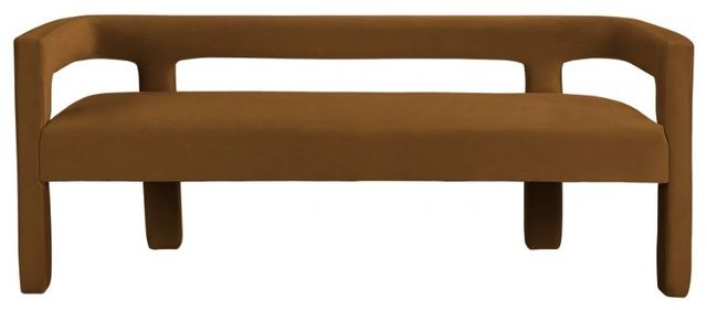 Meridian Furniture Athena Saddle Velvet Upholstered Bench-2