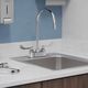 Elkay Chrome 4" Centerset Exposed Deck Faucet with 8" Gooseneck Spout and 4" Wristblade Handles-1