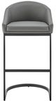 Armen Living Katherine Grey/Matte Black Bar Stool-1